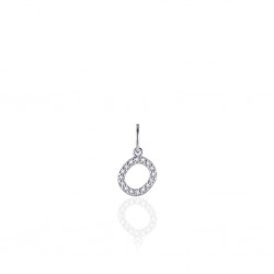 ZILVEREN ALFABET HANGER MET CUBIC ZIRKONIA - O - 215287 ZILVEREN ALFABET HANGER MET CUBIC ZIRKONIA - O - 215287