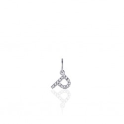 ZILVEREN ALFABET HANGER MET CUBIC ZIRKONIA - P - 215288 ZILVEREN ALFABET HANGER MET CUBIC ZIRKONIA - P - 215288