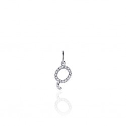 ZILVEREN ALFABET HANGER MET CUBIC ZIRKONIA - Q - 215289 ZILVEREN ALFABET HANGER MET CUBIC ZIRKONIA - Q - 215289