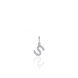 ZILVEREN ALFABET HANGER MET CUBIC ZIRKONIA - S - 215291 ZILVEREN ALFABET HANGER MET CUBIC ZIRKONIA - S - 215291