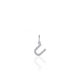 ZILVEREN ALFABET HANGER MET CUBIC ZIRKONIA - U - 215293 ZILVEREN ALFABET HANGER MET CUBIC ZIRKONIA - U - 215293