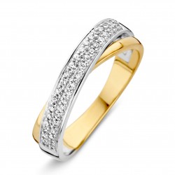 EXCELLENT RING BICO MET ZIRKONIA MAAT 54 - 217862 EXCELLENT RING BICO MET ZIRKONIA MAAT 54 - 217862
