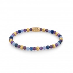 REBEL & ROSE ARMBAND - ARE VIOLETS BLUE (18K PLATED) - 4MM - S - 221636 REBEL & ROSE ARMBAND - ARE VIOLETS BLUE (18K PLATED) - 4MM - S - 221636