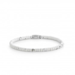 REBEL & ROSE ARMBAND - SLICES - VIRGIN WHITE - 4MM - M - 230765 REBEL & ROSE ARMBAND - SLICES - VIRGIN WHITE - 4MM - M - 230765