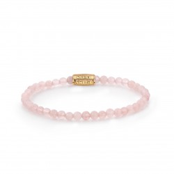 REBEL & ROSE ARMBAND - STONES ONLY PINK ROSE GOLD - 4MM - S - 221626 REBEL & ROSE ARMBAND - STONES ONLY PINK ROSE GOLD - 4MM - S - 221626