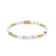 REBEL & ROSE ARMBAND - GOLD & VIRGIN WHITE - 4MM - S - 221622