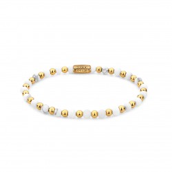 REBEL & ROSE ARMBAND - MIX VIRGIN WHITE GOLD (18K PLATED) - 4MM - 221620 REBEL & ROSE ARMBAND - MIX VIRGIN WHITE GOLD (18K PLATED) - 4MM - 221620