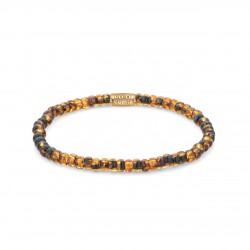REBEL & ROSE ARMBAND - GLASS ROCKS TIGER GOLD - 4MM - S - 221619 REBEL & ROSE ARMBAND - GLASS ROCKS TIGER GOLD - 4MM - S - 221619