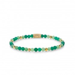 REBEL & ROSE ARMBAND - GREEN MORNING VIBES - 4MM - M - 224118 REBEL & ROSE ARMBAND - GREEN MORNING VIBES - 4MM - M - 224118