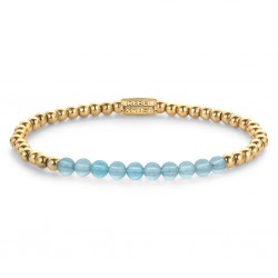 REBEL EN ROSE ARMBAND BLUE SKY MEETS YELLOW GOLD 4MM M - 227259 REBEL EN ROSE ARMBAND BLUE SKY MEETS YELLOW GOLD 4MM M - 227259