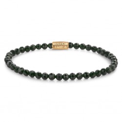 REBEL & ROSE ARMBAND - GREEN GLAMROCKS GOLD - 4MM-S - 228613 REBEL & ROSE ARMBAND - GREEN GLAMROCKS GOLD - 4MM-S - 228613