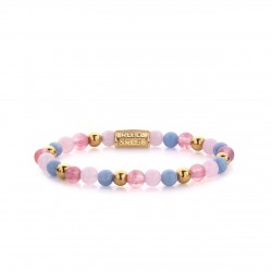 REBEL & ROSE ARMBAND - PINK SUMMER VIBES - 6MM - S - 222419 REBEL & ROSE ARMBAND - PINK SUMMER VIBES - 6MM - S - 222419
