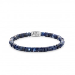 REBEL & ROSE ARMBAND - SLICES - MIDNIGHT BLUE - 6MM - M=17,5CM - 221656 REBEL & ROSE ARMBAND - SLICES - MIDNIGHT BLUE - 6MM - M=17,5CM - 221656