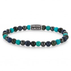 REBEL & ROSE ARMBAND - BLUE NIGHTS VINTAGE - 6MM - L - 231399