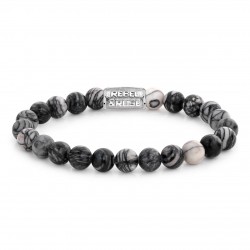 REBEL & ROSE ARMBAND - BLACK WOLF - 8MM - M - 222238 REBEL & ROSE ARMBAND - BLACK WOLF - 8MM - M - 222238