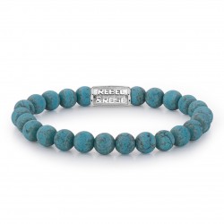REBEL & ROSE ARMBAND - MATT TURQUOISE DELIGHT - 8MM - M - 221716 REBEL & ROSE ARMBAND - MATT TURQUOISE DELIGHT - 8MM - M - 221716