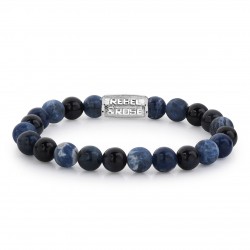 REBEL & ROSE ARMBAND - -BLUE ROCKS - 8MM - XL - 232148 REBEL & ROSE ARMBAND - -BLUE ROCKS - 8MM - XL - 232148