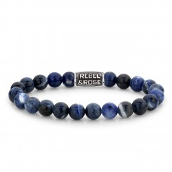 REBEL & ROSE ARMBAND - MIDNIGHT BLUE VINTAGE - 8MM - L - 221678 REBEL & ROSE ARMBAND - MIDNIGHT BLUE VINTAGE - 8MM - L - 221678