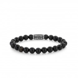 REBEL & ROSE ARMBAND - BLACK VELVET VINTAGE - 8MM - L - 229498 REBEL & ROSE ARMBAND - BLACK VELVET VINTAGE - 8MM - L - 229498