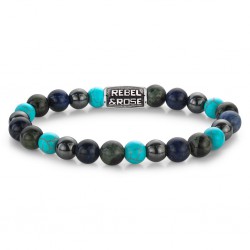 REBEL EN ROSE ARMBAND BLUE NIGHTS VINTAGE -8MM-M - 227287 REBEL EN ROSE ARMBAND BLUE NIGHTS VINTAGE -8MM-M - 227287