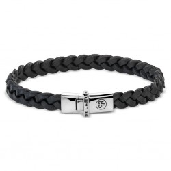 REBEL & ROSE ARMBAND - SMALL BRAIDED RAW - BLACK - L - 229509