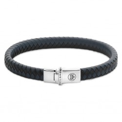 REBEL & ROSE ARMBAND - SMALL BRAIDED BLACK&BLUE - L - 230077