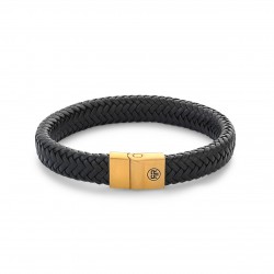 REBEL & ROSE ARMBAND - FULL METAL HERRINGBONE BLACK GOLD - L - 226338 REBEL & ROSE ARMBAND - FULL METAL HERRINGBONE BLACK GOLD - L - 226338