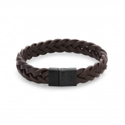 REBEL & ROSE ARMBAND - FULL METAL BRAIDED BROWN BLACK - L - 223537 REBEL & ROSE ARMBAND - FULL METAL BRAIDED BROWN BLACK - L - 223537