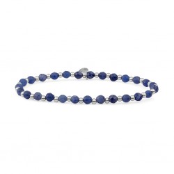 SPARKLING JEWELS ARMBAND SODALITE INTERSTELLAR - SILVER - 3MM - 232072
