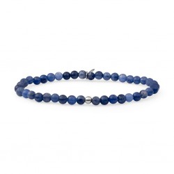 SPARKLING JEWELS ARMBAND - SODALITE SATURN SMALL - SILVER - 4MM - 232219