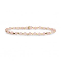 SPARKLING JEWELS ARMBAND - ROSE QUARTZ INTERSTELLAR GOLD - 3MM - 232570
