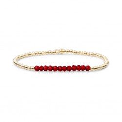 SPARKLING JEWELS ARMBAND - RUBY QUARTZ UNIVERSE - GOLD - 3MM - 232397