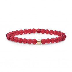 SPARKLING JEWELS ARMBAND FUCHIA QUARTZ SATURN LARGE - GOLD - 6MM - 230362