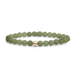 SPARKLING JEWELS ARMBAND LIME JADE SATURN LARGE - GOLD - 230379