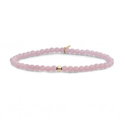 SPARKLING JEWELS ARMBAND PINK OPALITE SATURN SMALL - GOLD - 4MM - 232088