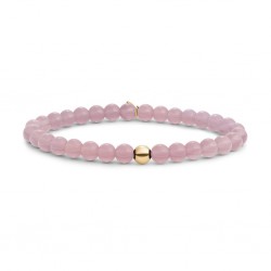 SPARKLING JEWELS ARMBAND PINK OPALITE SATURN LARGE - GOLD - 6MM - 232089