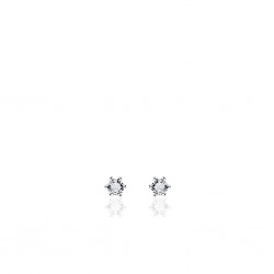 GISSER ZILVEREN OORKNOPPEN MET ZIRKONIA -  3 MM - 227330