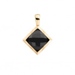 PENDANT GOLD ONYX CUSHION CUT AMULET - 228766 PENDANT GOLD ONYX CUSHION CUT AMULET - 228766