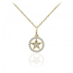 GOUDEN HANGER IN 14K. GOUD MET CUBIC ZIRKONIA - STER - 212424 GOUDEN HANGER IN 14K. GOUD MET CUBIC ZIRKONIA - STER - 212424